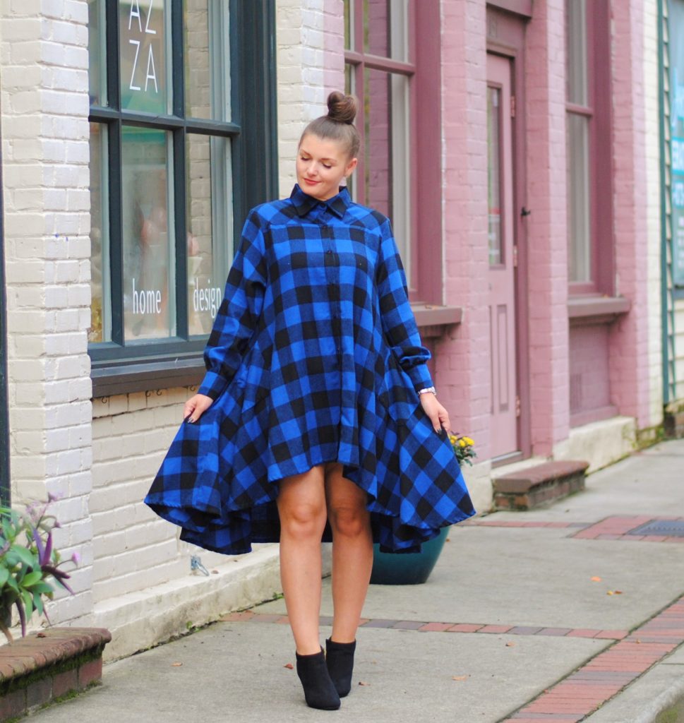 Buffalo Plaid Dress. Shop Small.