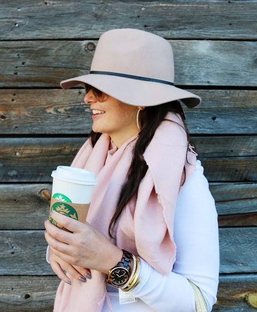 Take your basic Tee and Jeans and make them instant Fall Ready. Just add scarf and hat.