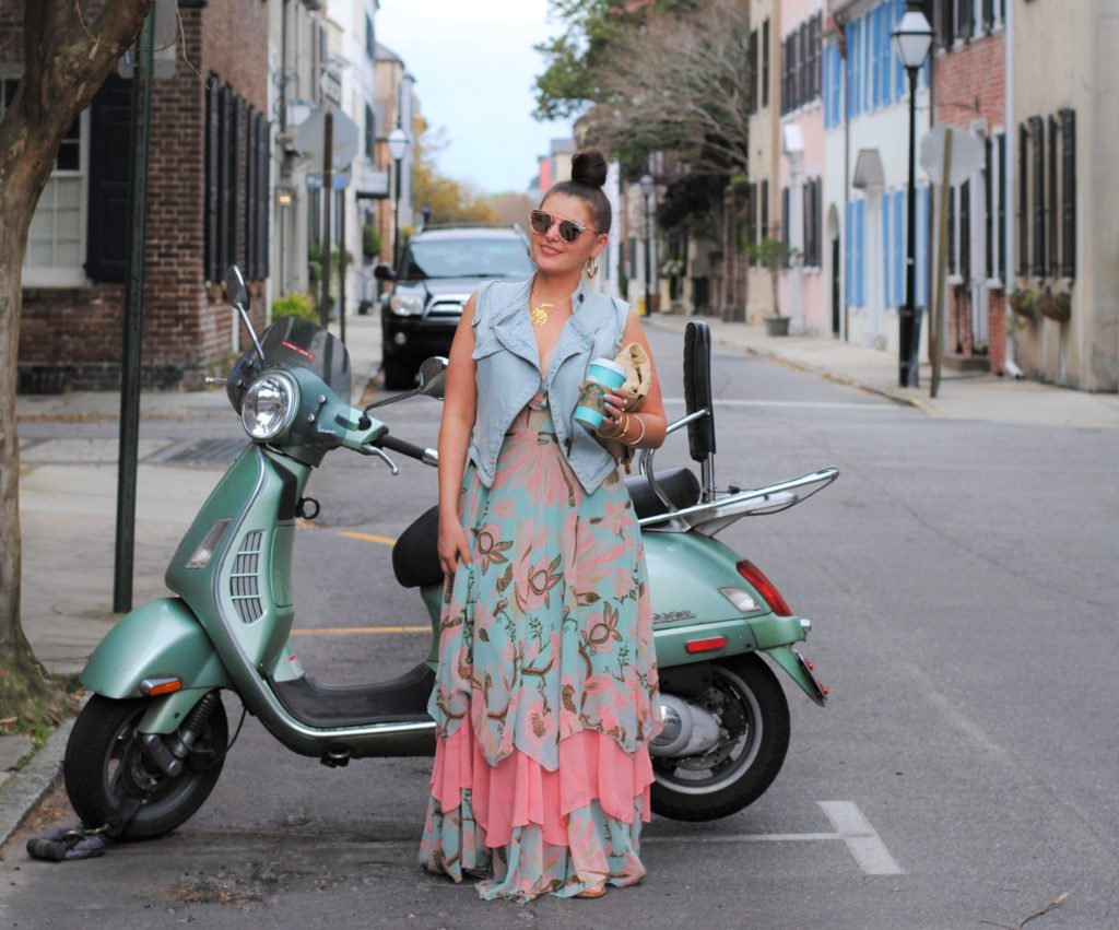 The perfect maxi dress for Summer. Take a walk with me through Historic Downtown Charleston, SC