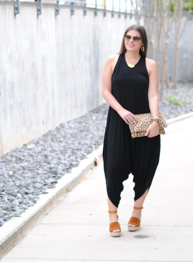 Harem Jumpsuit with this Summer's Must Have Wedge Sandals