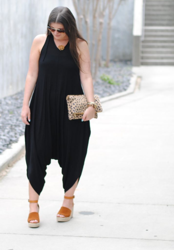 Harem Jumpsuit with this Summer's Must Have Wedge Sandals