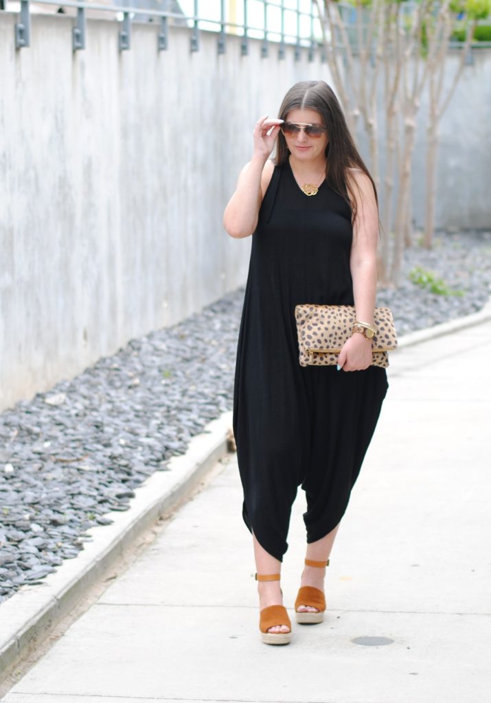 Harem Jumpsuit with this Summer's Must Have Wedge Sandals