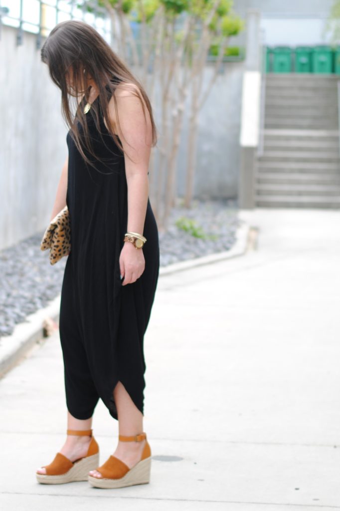Harem Jumpsuit with this Summer's Must Have Wedge Sandals