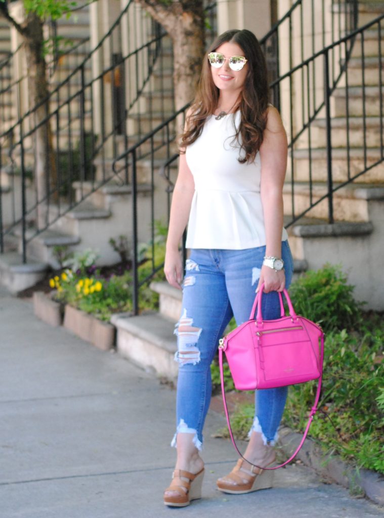 Uniform: White Top & Denim