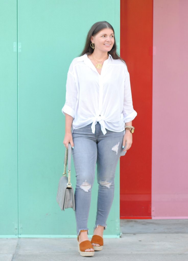 Summer Trend: Front Tied Button Down Tops