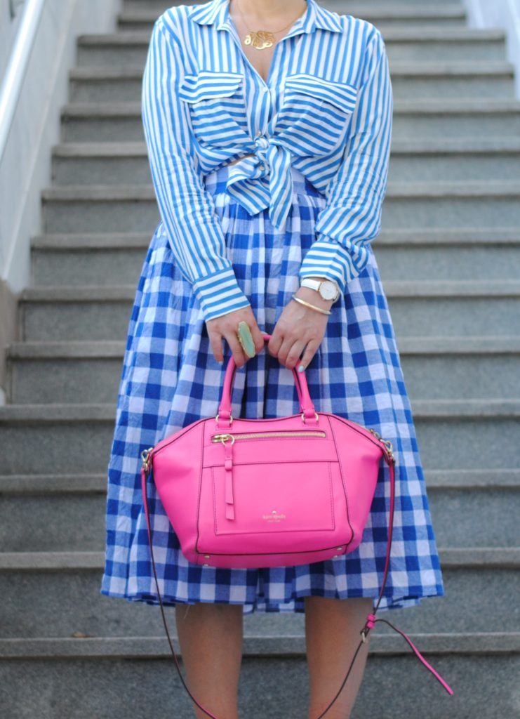 Pattern Mixing: Stripes and Gingham