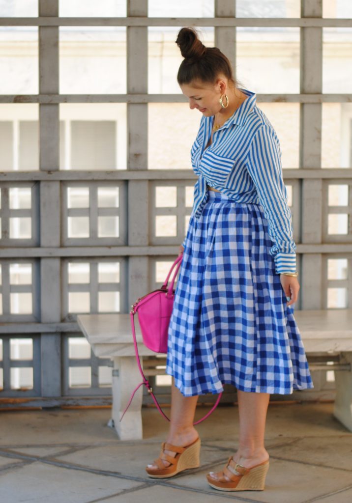 Pattern Mixing: Stripes and Gingham