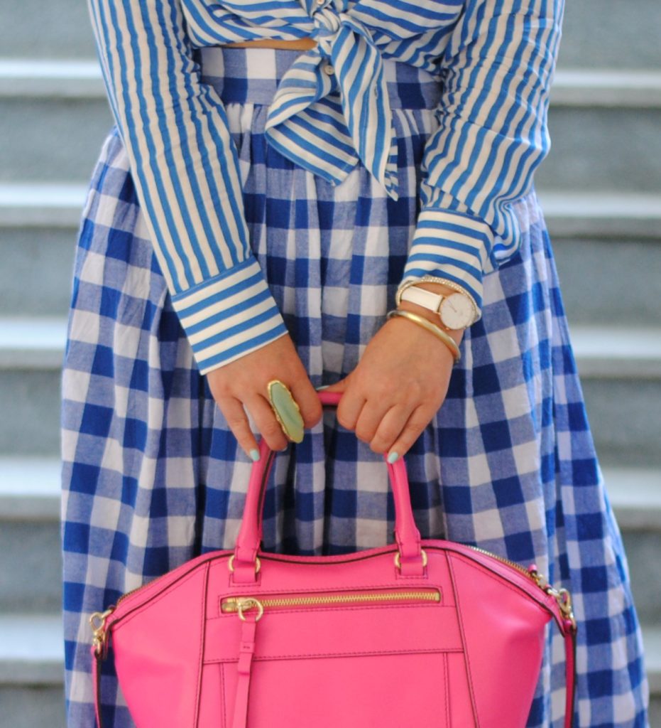 Pattern Mixing: Stripes and Gingham