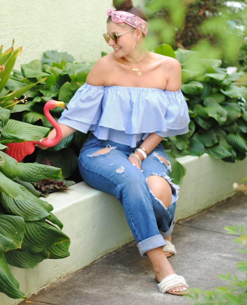 Summer Fashion: OTS Ruffle Crop Top and Boyfriend Jeans