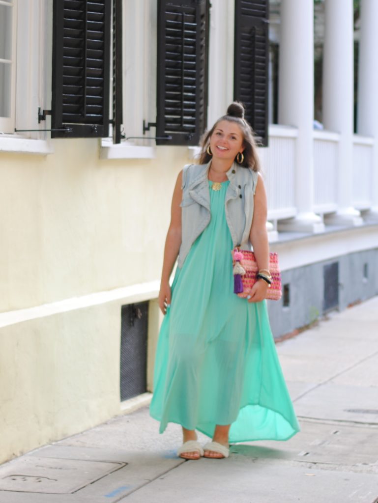 Pleated Maxi Dress