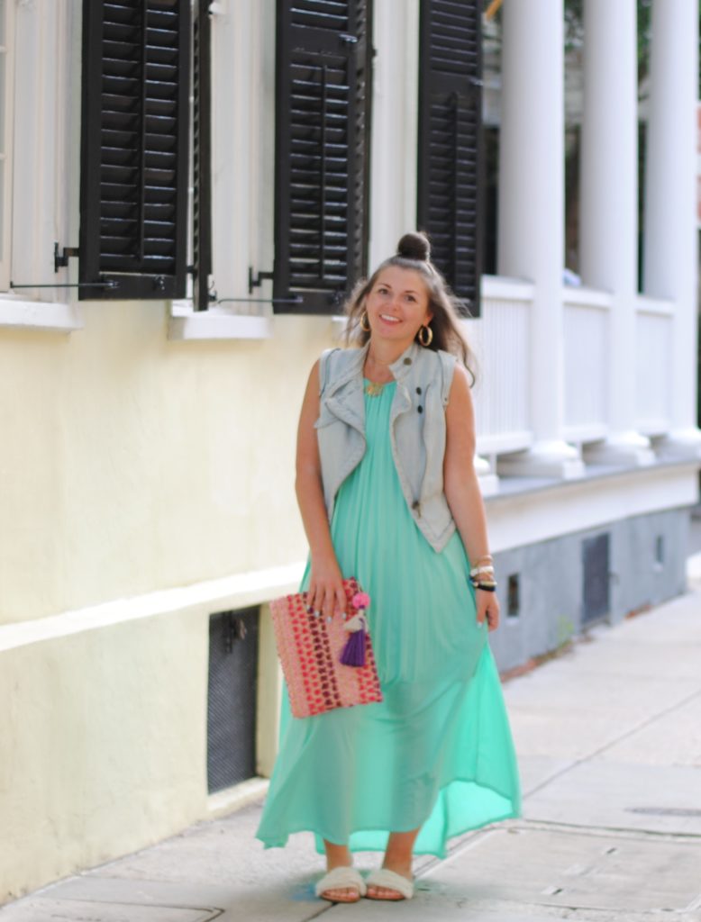 Pleated Maxi Dress