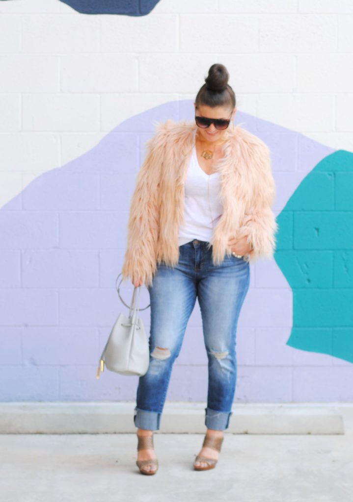 Blush Faux Fur Coat