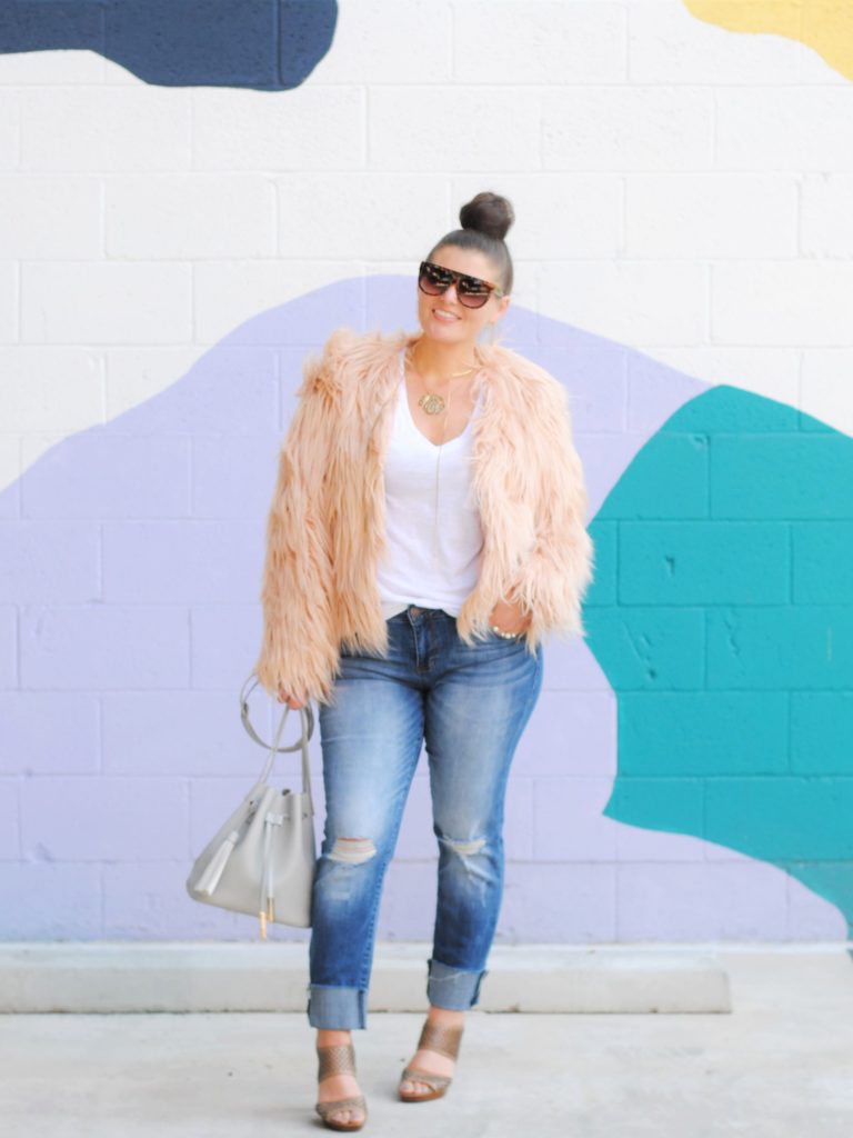 Blush Faux Fur Coat