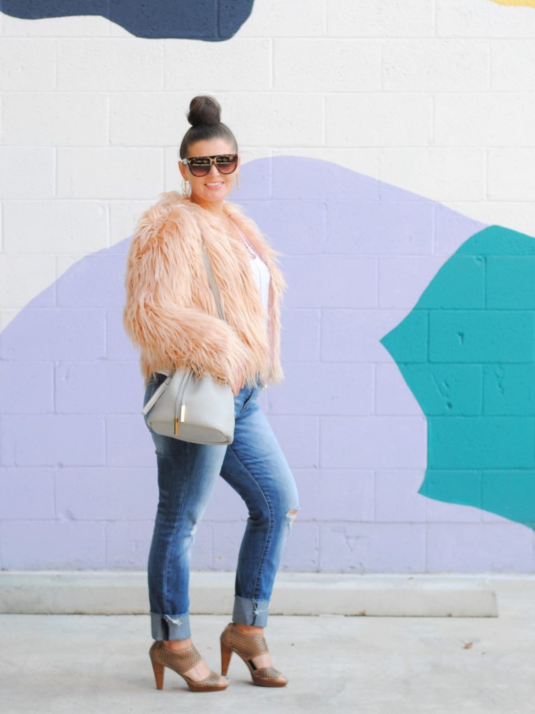 Blush Faux Fur Coat