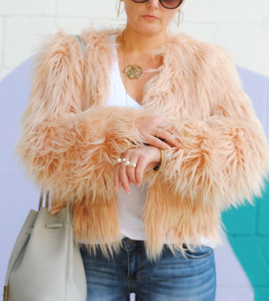 Blush Faux Fur Coat