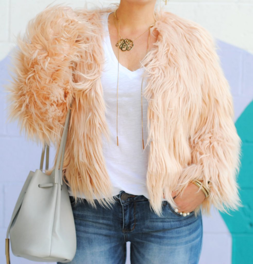 Blush Faux Fur Coat