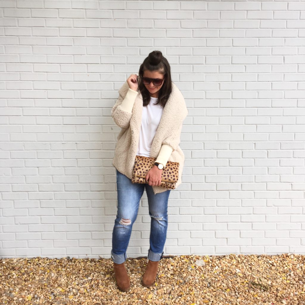 SHERPA COAT, MICHAEL KORS BOOTS