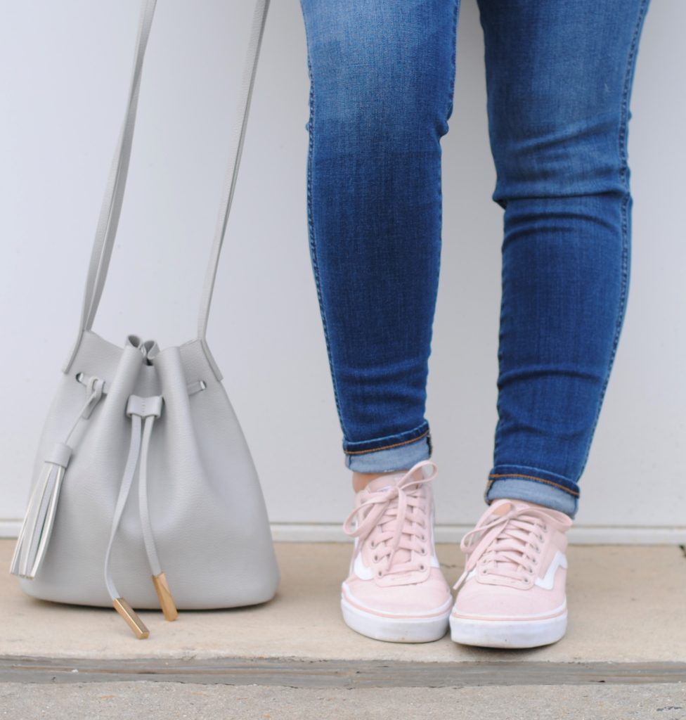 Teddy Bear Bomber Jacket and Blush Vans