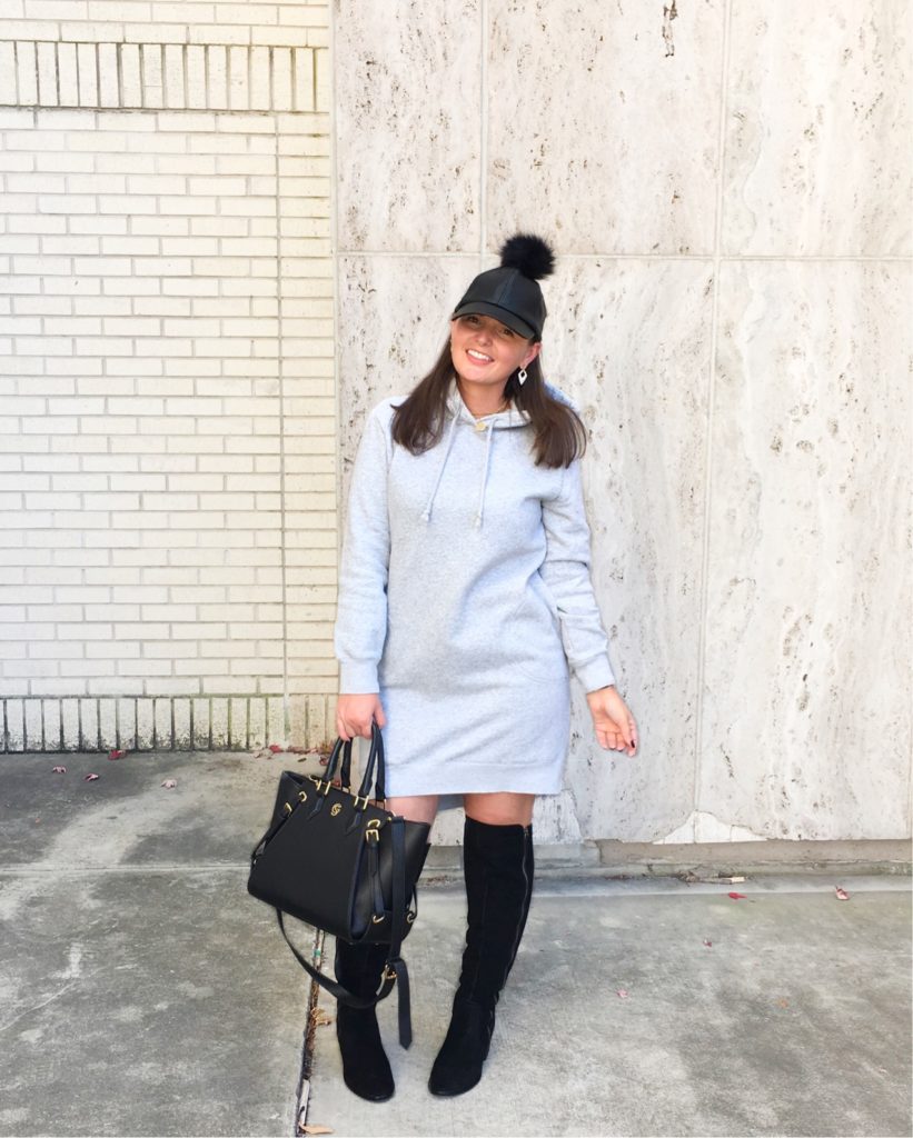 OTK BOOTS + SWEATSHIRT DRESS