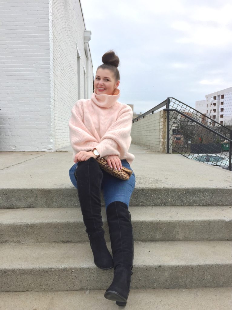 BLUSH BALLOON SLEEVE SWEATER | JULIA MARIE B