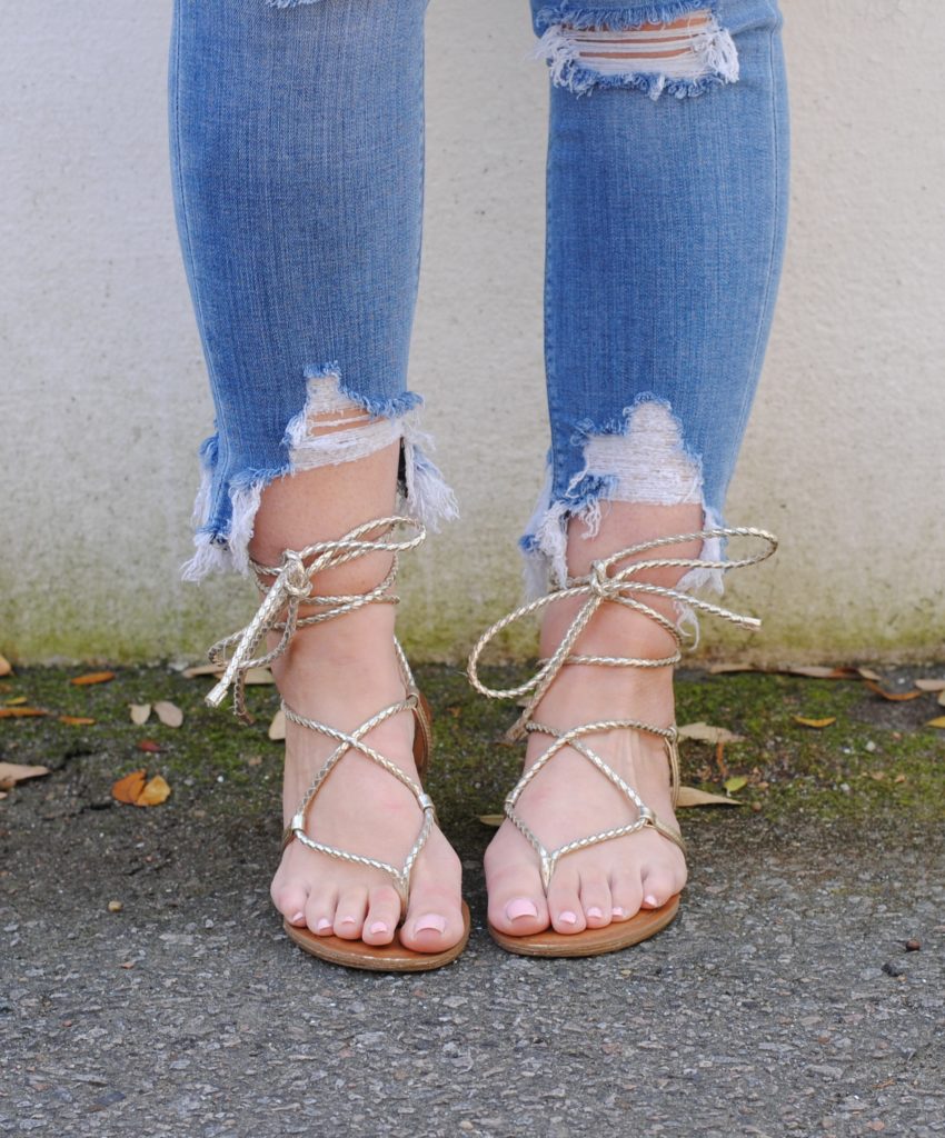 White Madewell Tunic and Distressed Denim