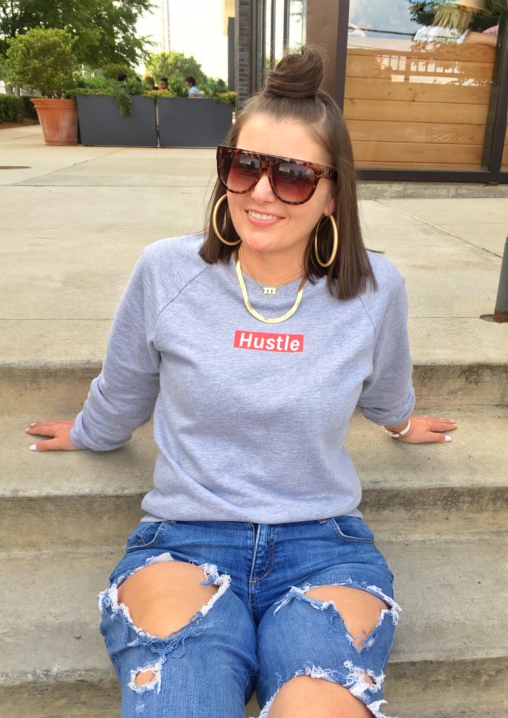 SUPREME INSPIRED HUSTLE SWEATSHIRT @julia.marie.b