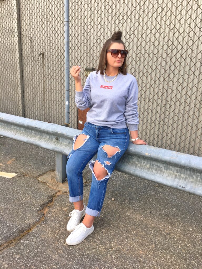 SUPREME INSPIRED HUSTLE SWEATSHIRT @julia.marie.b