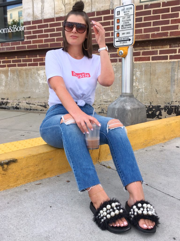 Supreme Inspired HUSTLE T-Shirt @julia.marie.b