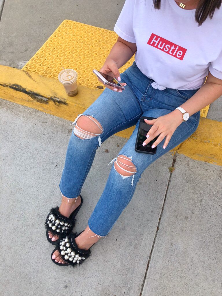 Supreme Inspired HUSTLE T-Shirt @julia.marie.b