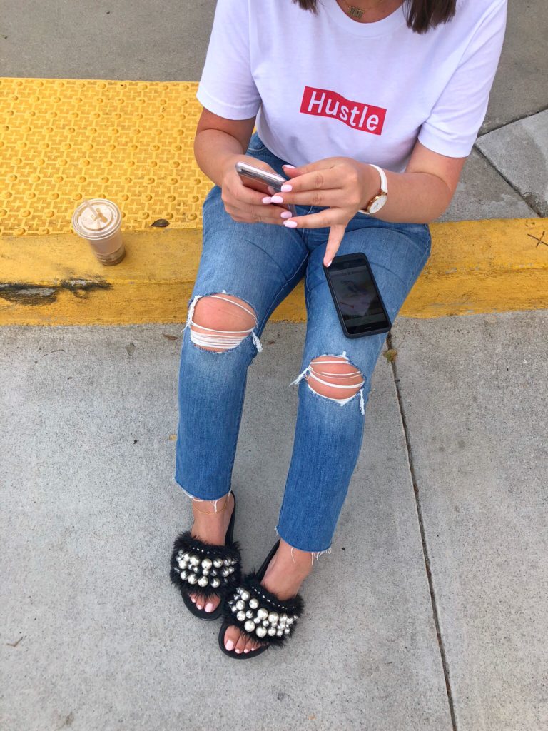 Supreme Inspired HUSTLE T-Shirt @julia.marie.b