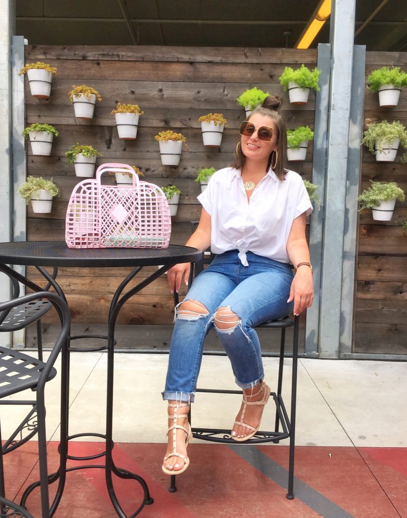 Summer Fashion: White Top and BF Slim Jeans @julia.marie.b