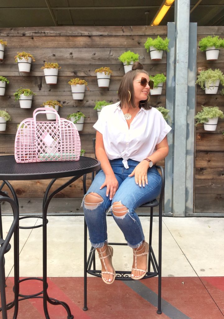 Summer Fashion: White Top and BF Slim Jeans @julia.marie.b