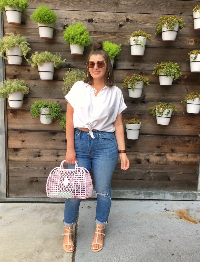 Summer Fashion: White Top and BF Slim Jeans @julia.marie.b