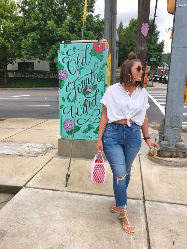 Summer Fashion: White Top and BF Slim Jeans @julia.marie.b