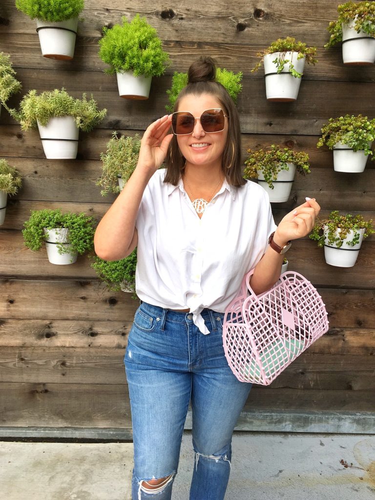 Summer Fashion: White Top and BF Slim Jeans @julia.marie.b