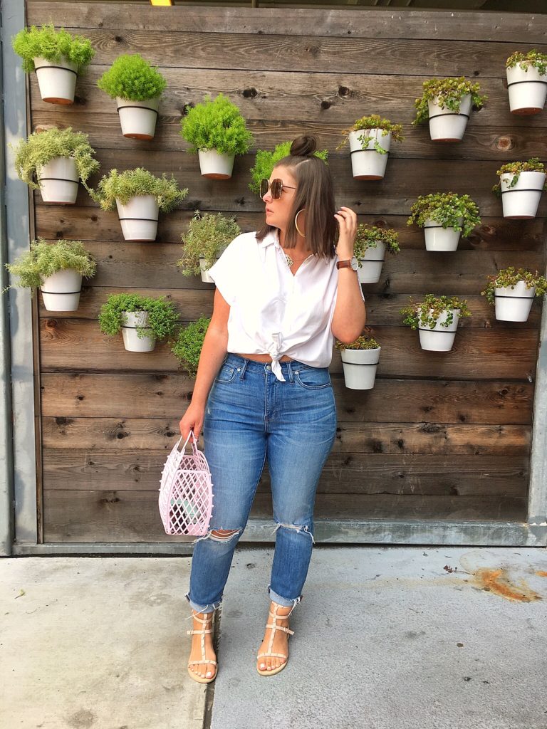 Summer Fashion: White Top and BF Slim Jeans @julia.marie.b