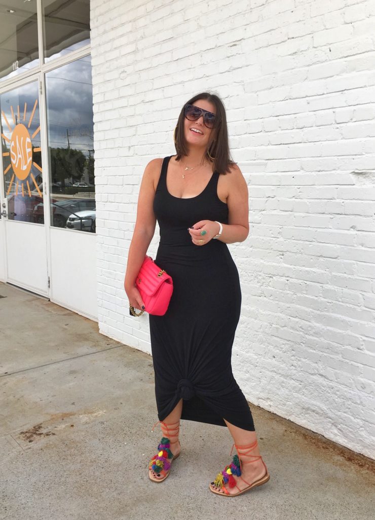 SUMMER FASHION: BLACK MAXI DRESS @julia.marie.b