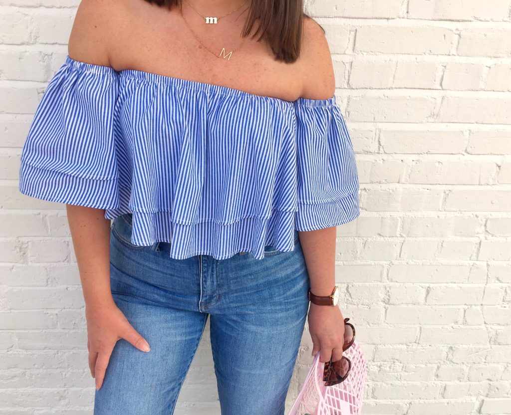 Summer Fashion: Jeans and OTS Top @julia.marie.b