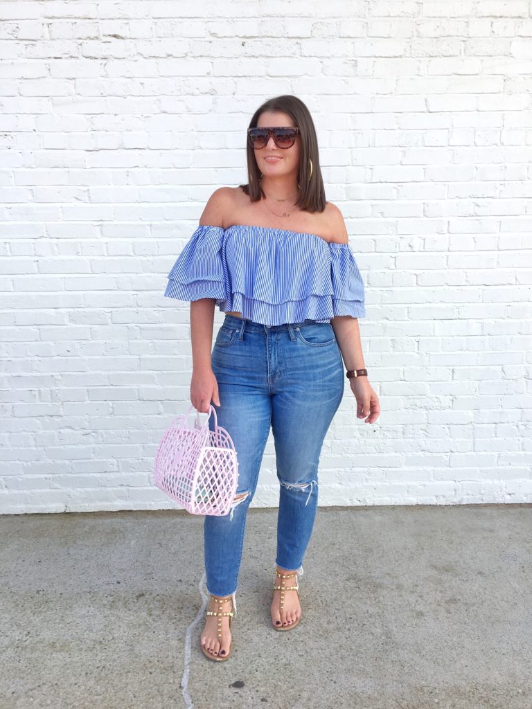 Summer Fashion: Jeans and OTS Top @julia.marie.b