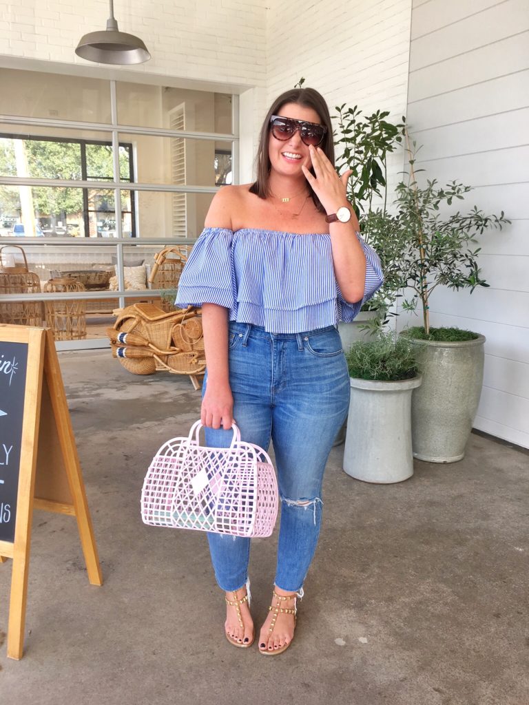 Summer Fashion: Jeans and OTS Top @julia.marie.b