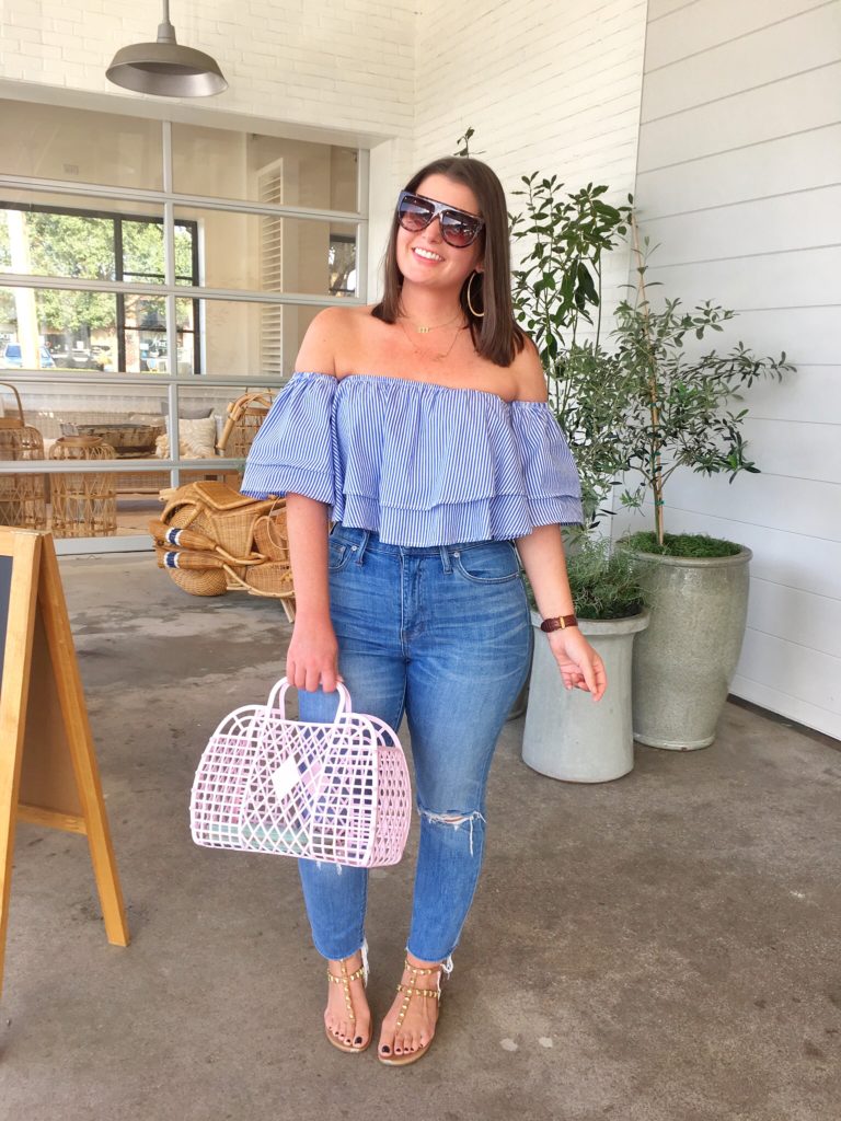 Summer Fashion: Jeans and OTS Top @julia.marie.b