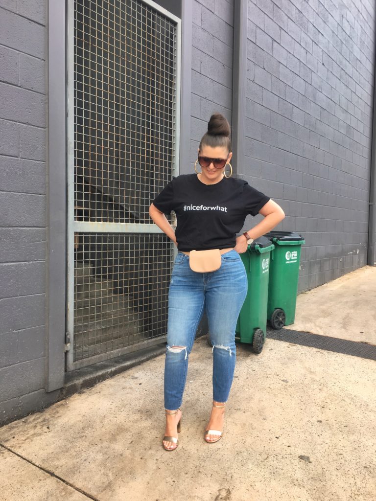 6 WAYS TO STYLE A GRAPHIC T-SHIRT #NICEFORWHAT @julia.marie.b