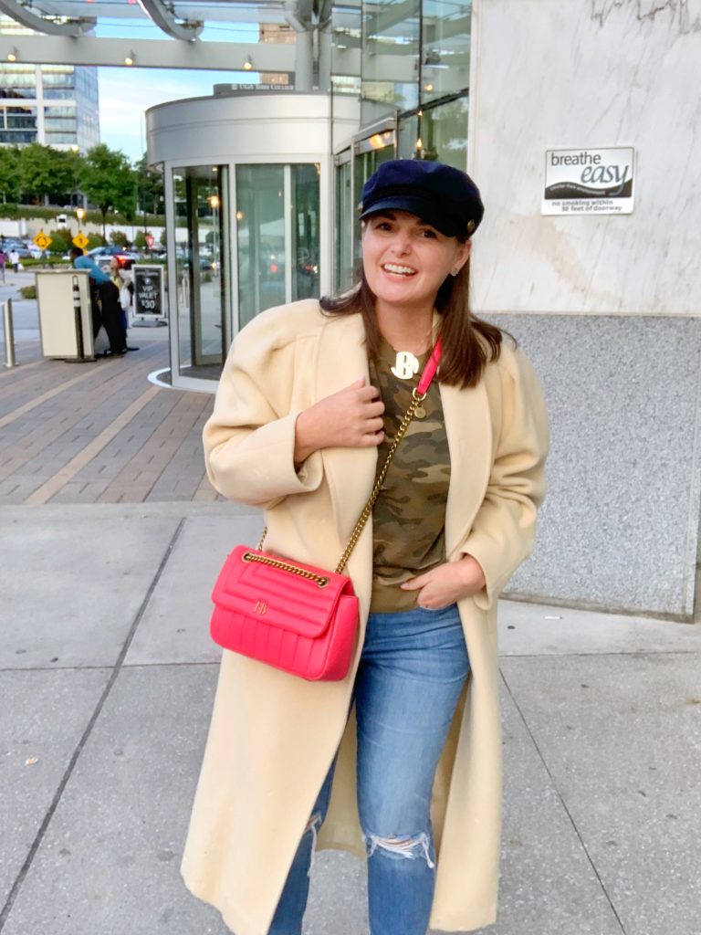 FALL FASHION: OVERSIZED FLOOR LENGTH COAT & BAKER BOY HAT @julia.marie.b