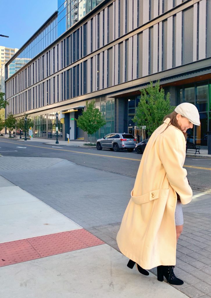 WINTER FASHION: SWEATER DRESS, OVERSIZED COAT AND BOOTIES @julia.marie.b