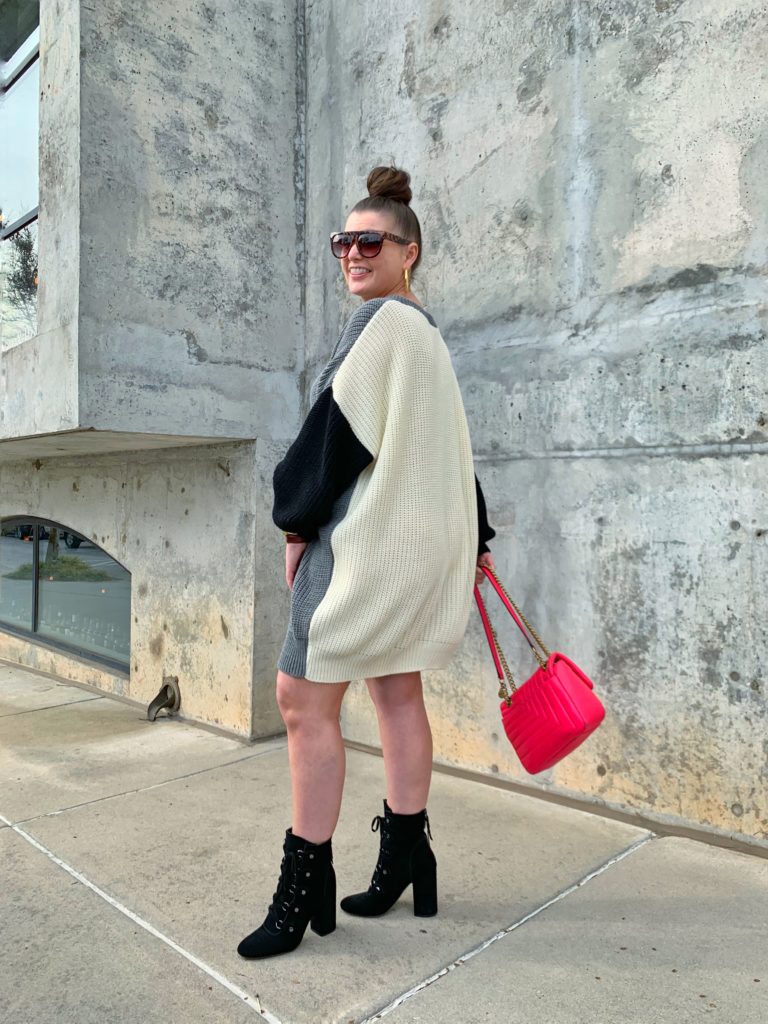 FALL OUTFIT: OVERSIZED SWEATER DRESS @julia.marie.b