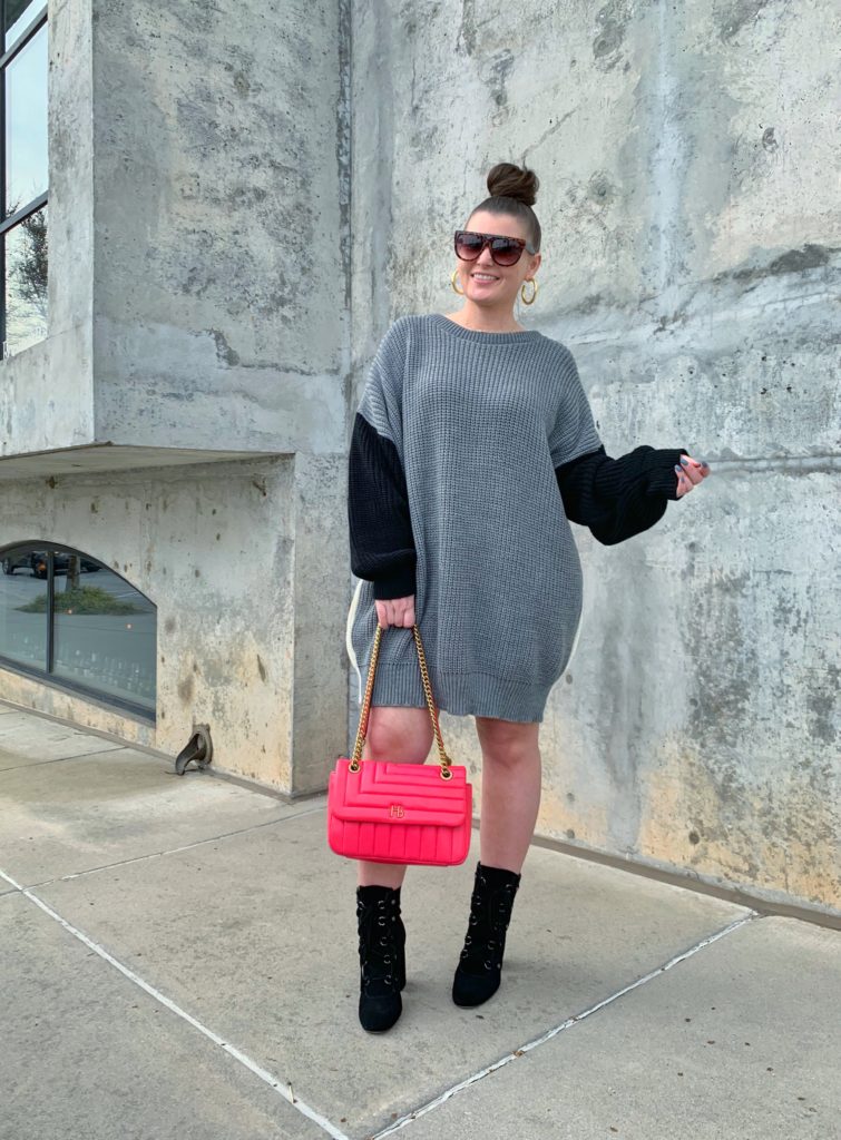 FALL OUTFIT: OVERSIZED SWEATER DRESS @julia.marie.b