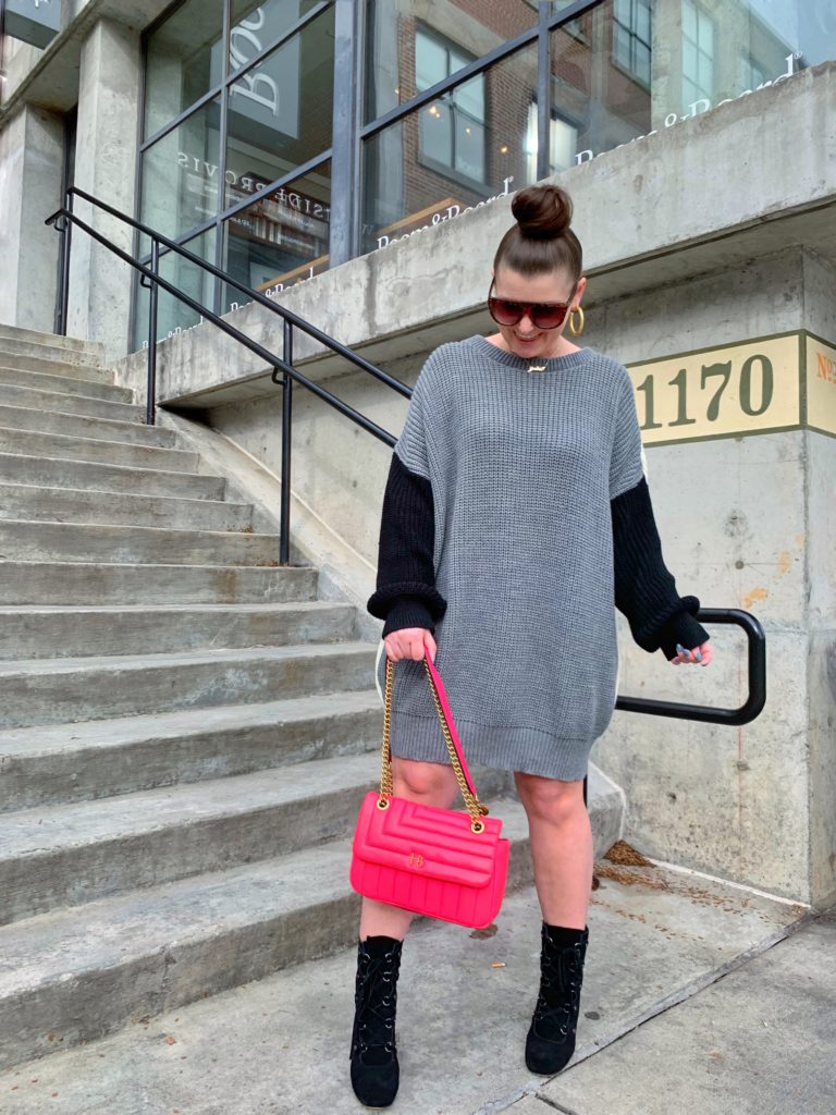 FALL OUTFIT: OVERSIZED SWEATER DRESS @julia.marie.b