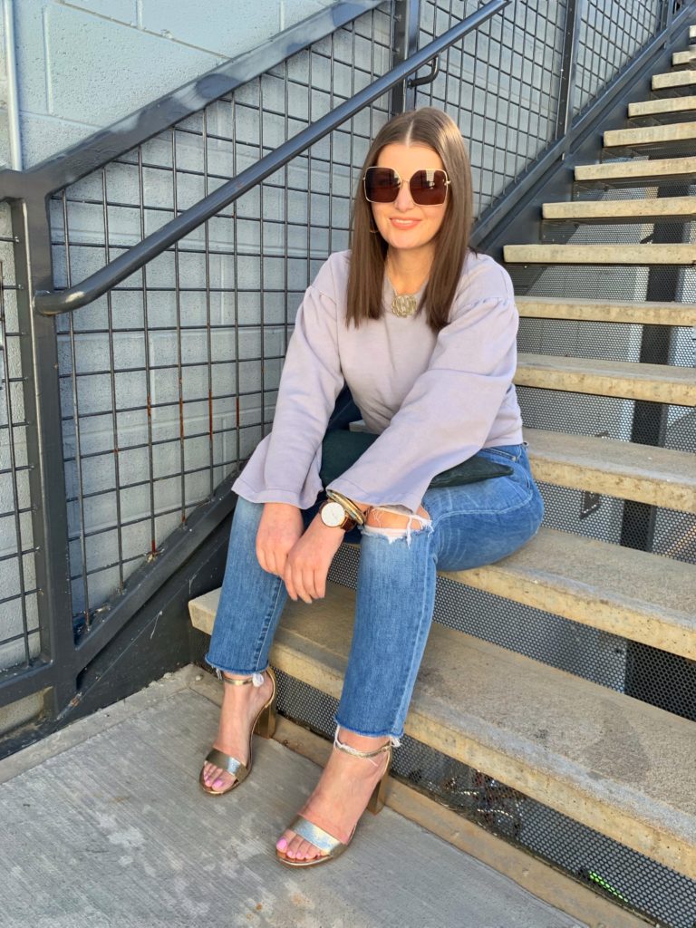 SPRING OUTFIT: MADEWELL DENIM AND SWEATSHIRT @julia.marie.b