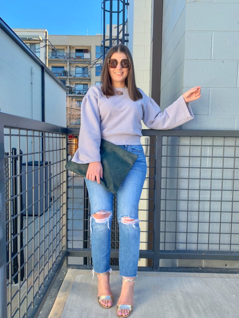 SPRING OUTFIT: MADEWELL DENIM AND SWEATSHIRT @julia.marie.b