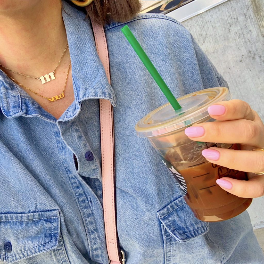 SPRING OUTFIT: OVERSIZED DENIM SHIRT DRESS @julia.marie.b